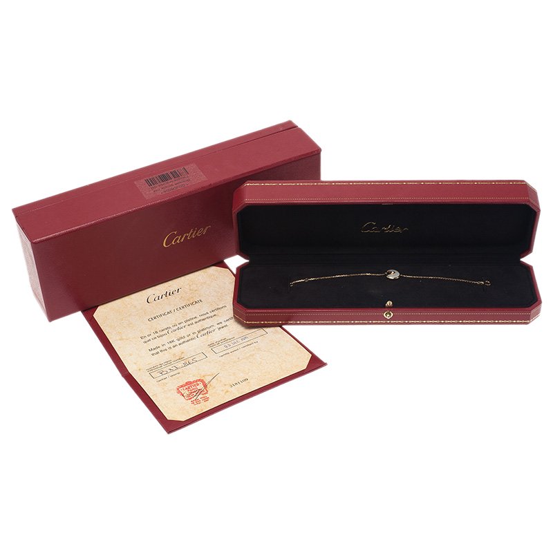 CRB6044017 - Amulette de Cartier bracelet, XS model - Yellow gold, diamond,  white mother-of-pearl - Cartier