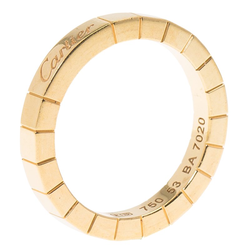Pre Owned خاتم كارتيه لانيير ذهب أصفر مقاس 53