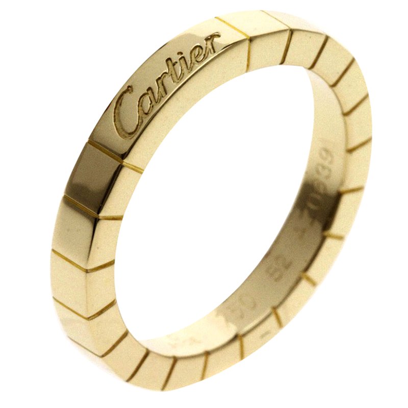 Cartier Lanieres Yellow Gold Ring Size 52