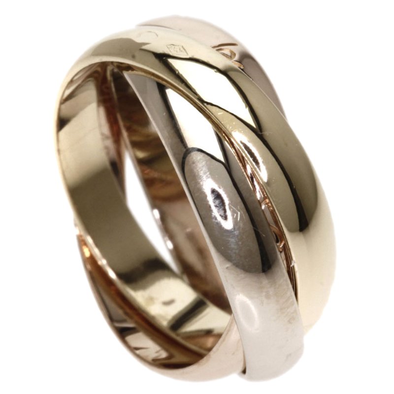 Pre Owned Cartier Trinity 18K 3-Tone Gold Ring Size 48