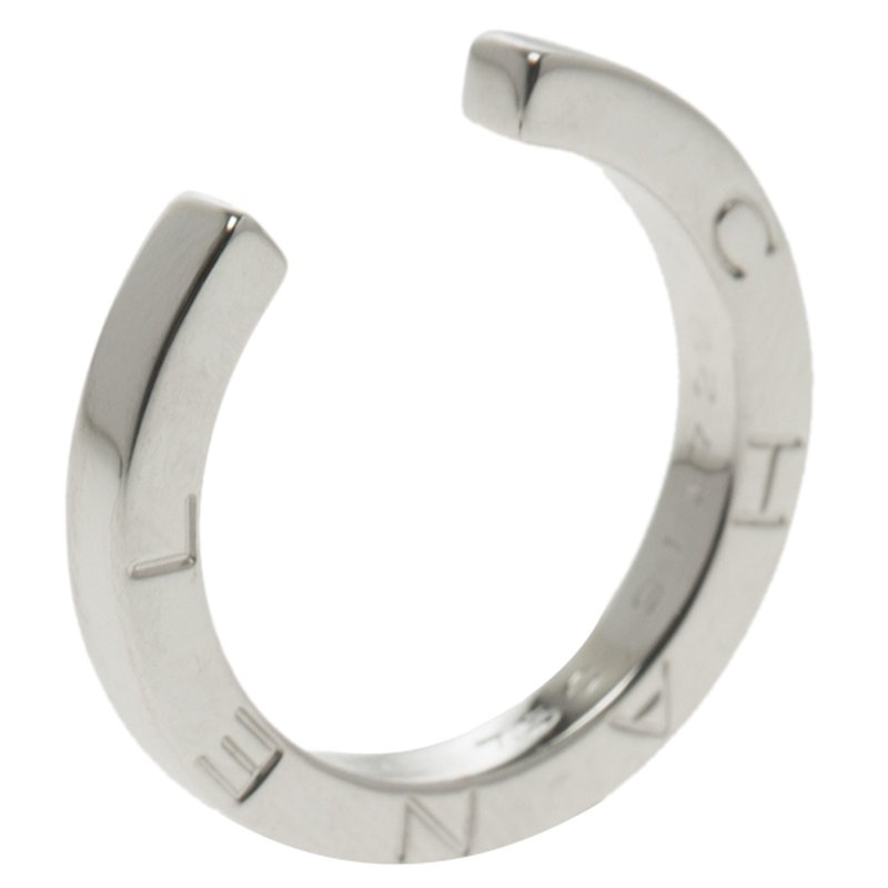 مملوكة مسبقًا خاتم شانيل مفتوح ذهب أبيض عيار 18 مقاس 50.5