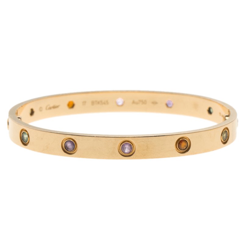 cartier love bracelet with gemstones