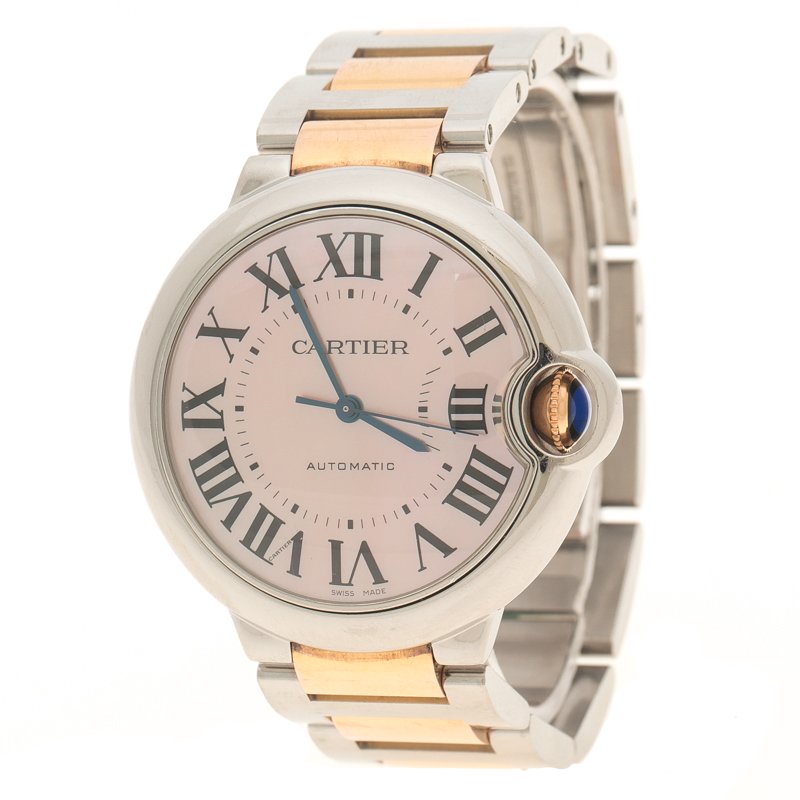مملوكة مسبقًا Cartier Mother of Pearl Stainless Steel Ballon Bleu De Cartier Women's Wristwatch 36 mm