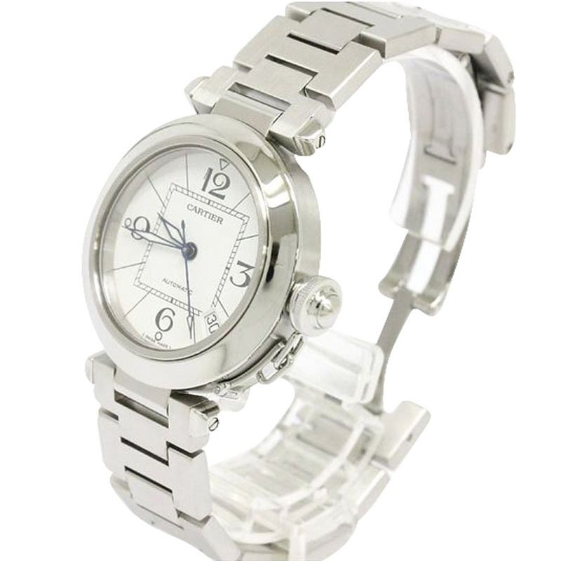 Cartier White Stainless Steel Pasha C Women's Wristwatch 35MM
