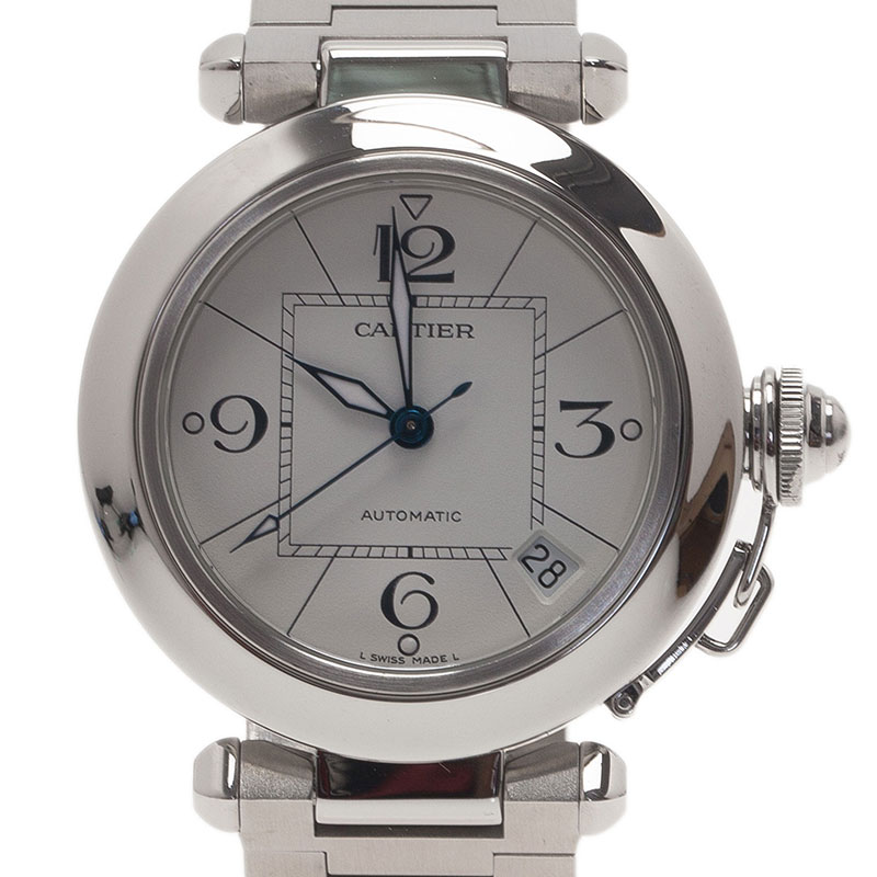 Pre Owned Cartier White Stainless Steel Pacha C Women's Wristwatch 35MM