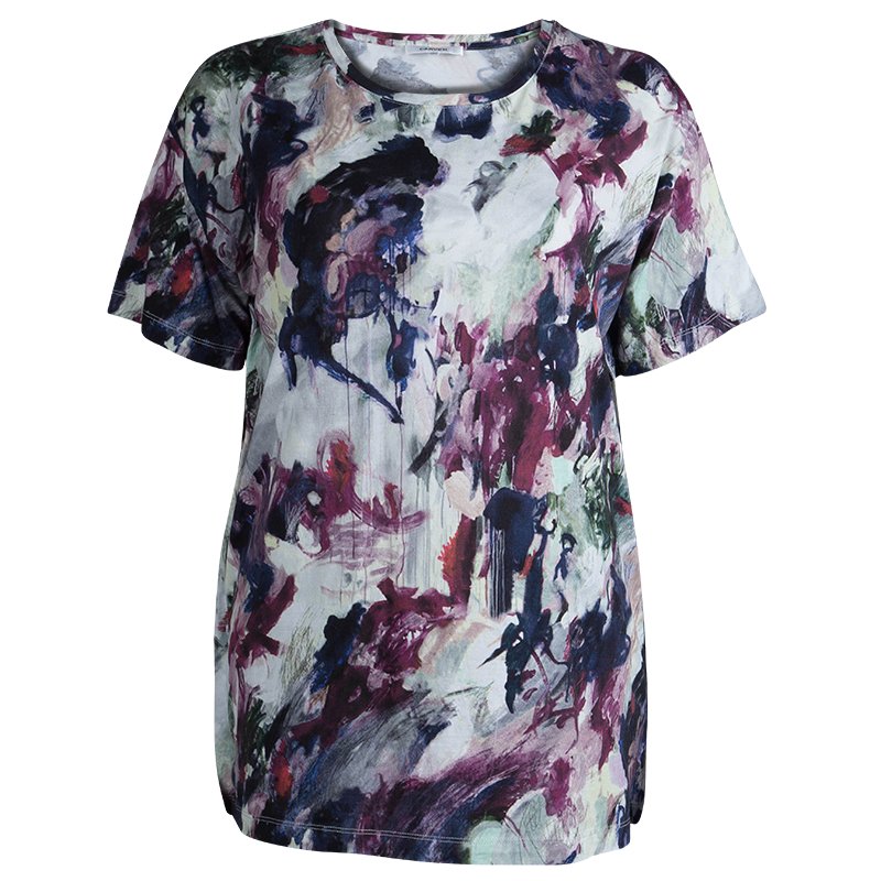 Carven Multicolor Floral Printed T-Shirt L