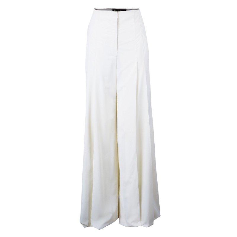 Pre Owned Malandrino White Culotte Pants M