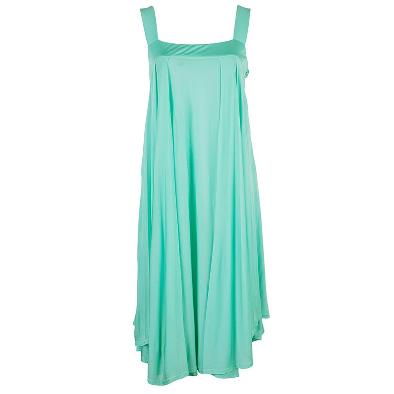 Pre Owned Celine Mint Sleeveless Jersey Dress L