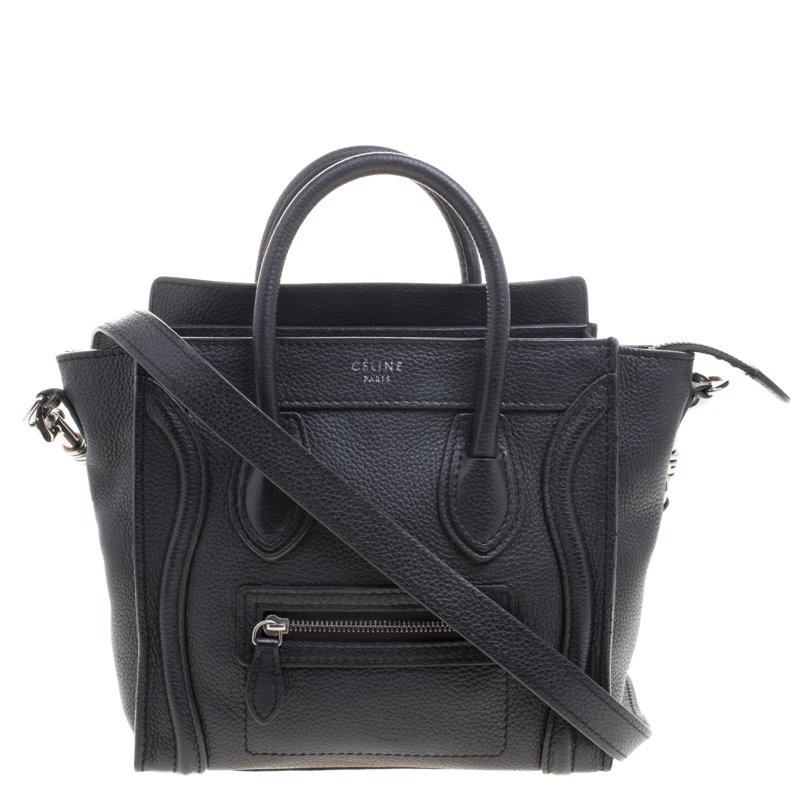 Pre Owned حقيبة يد سيلين لاغدغ نانو جلد سوداء