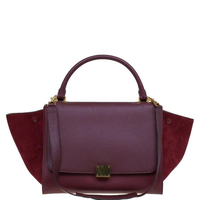 Pre Owned حقيبة يد سيلين ترابيز متوسطة سويدي وجلد ثلاثية اللون