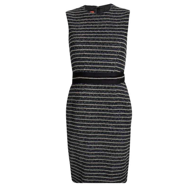 Pre Owned حزام سي أتش كارولينا هيريرا أزرق كحلي منقوش بلا أكمام S