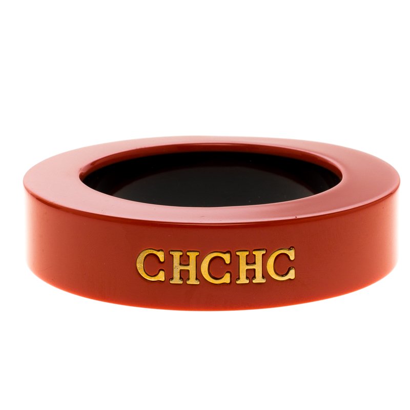 مملوكة مسبقًا CH Carolina Herrera Orange Resin Bracelet 20cm