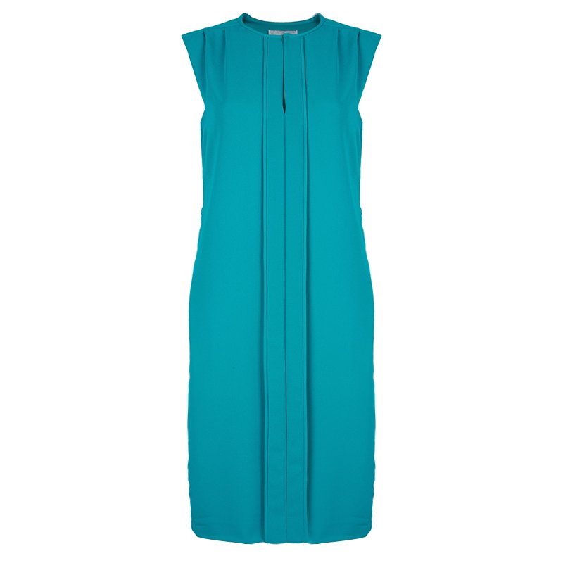 CH Carolina Herrera Blue Sleeveless Paneled Dress S
