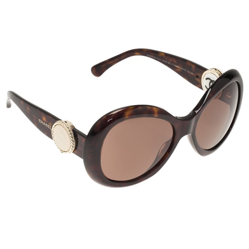 Chanel Brown 5193 Bouton Collection Sunglasses