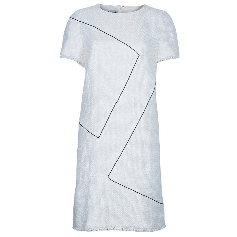 Pre Owned فستان شانيل تويد كريمي L