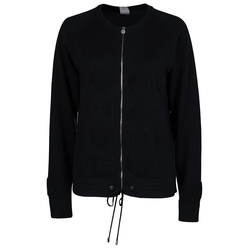 chanel zip up sweater