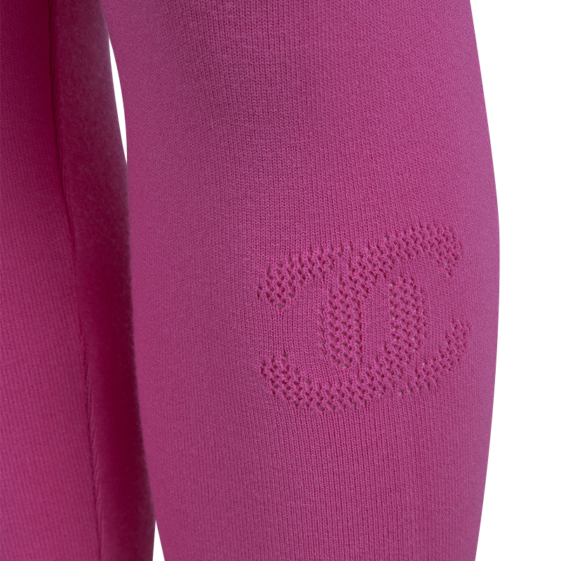 Chanel Pink Knit Leggings M