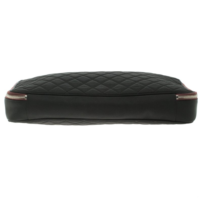 Chanel Black Quilted Nylon Laptop Case 15 Chanel