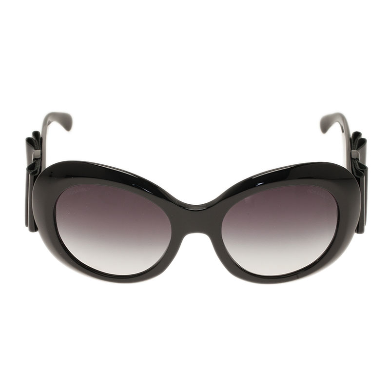 まるまる　CHANEL CHANEL Acetate Patent CC Bow Sunglasses 5282-Q Beige Black