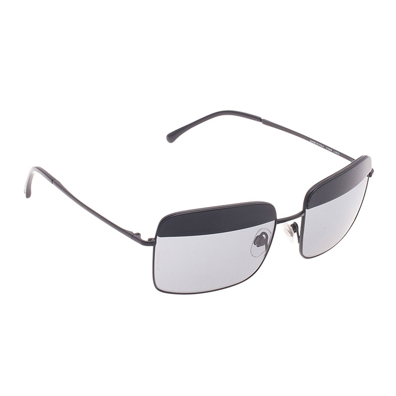 Chanel Black Rimless Square Sunglasses 