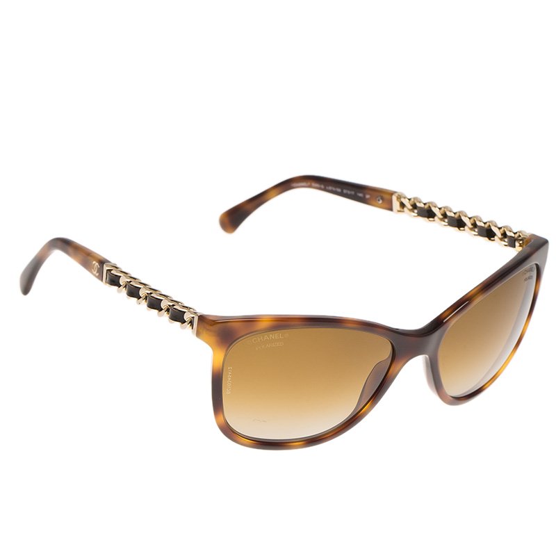 Chanel Tortoise Frame 5260-Q Wayfarer Sunglasses