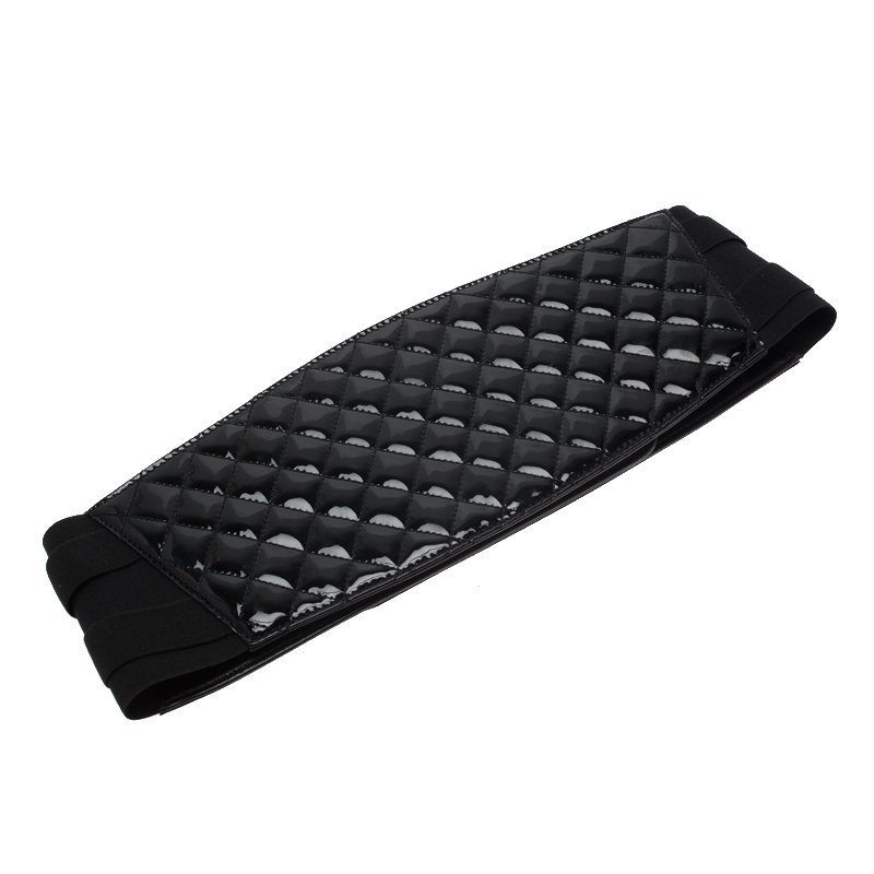 Pre Owned Chanel Black Quilted Leather Corset Belt 90 CM