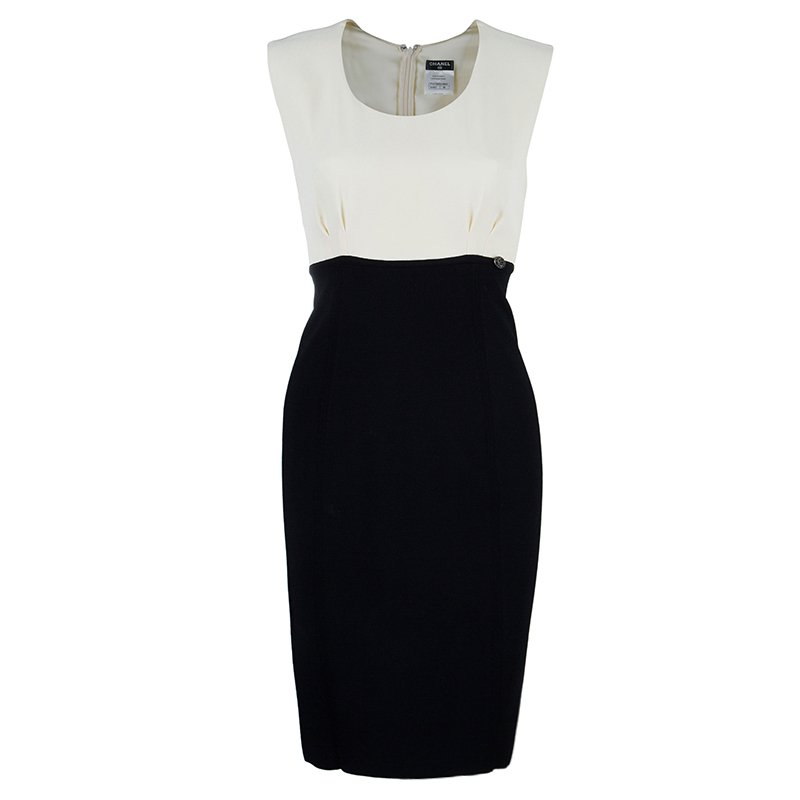 مملوكة مسبقًا Chanel Monochrome Sleeveless Dress S