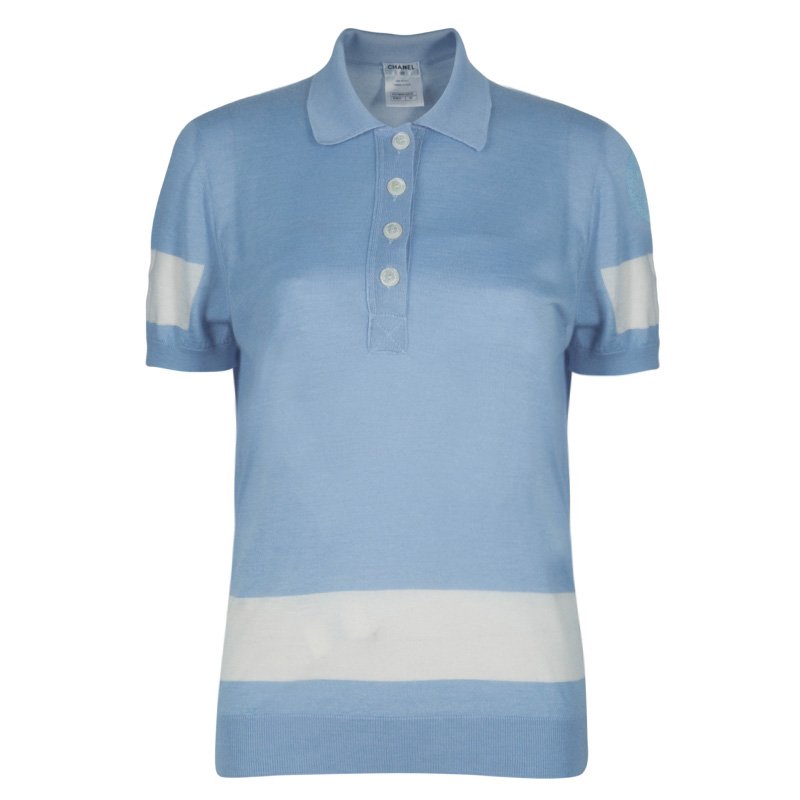 Chanel Light Blue Polo Shirt