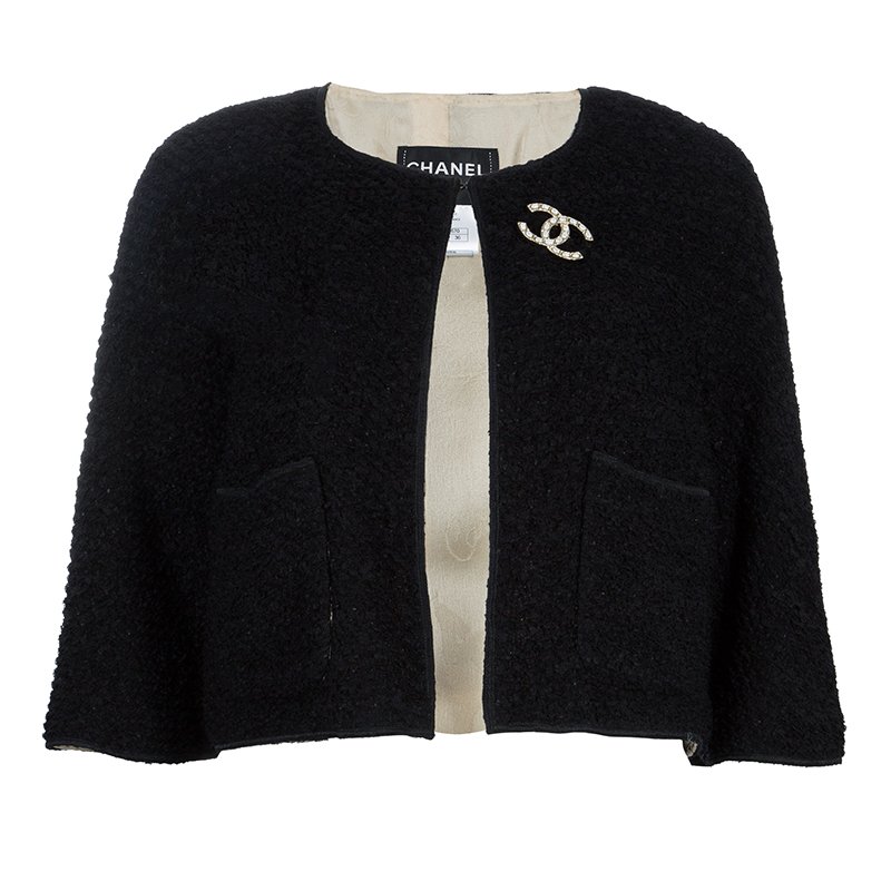 Chanel Black Textured Jacket S