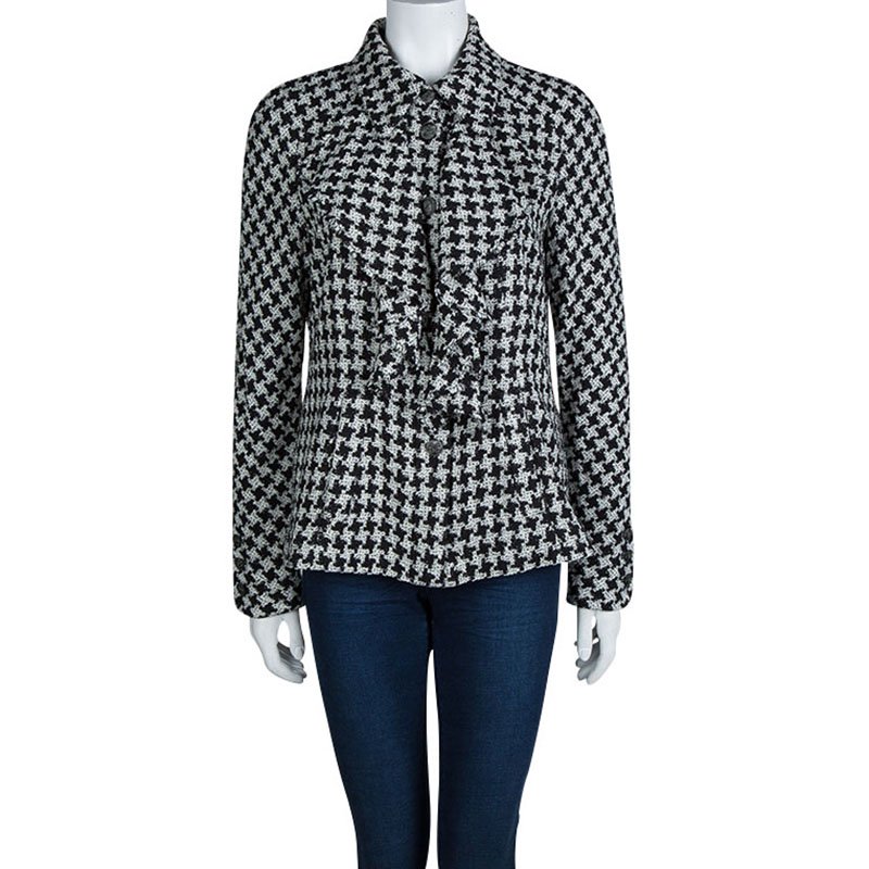 chanel houndstooth jacket