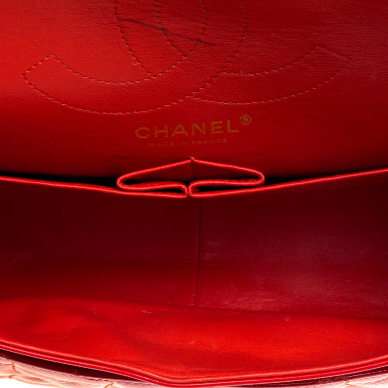 Chanel Bag 2.55 tie and dye Dark red Patent leather ref.338350 - Joli Closet