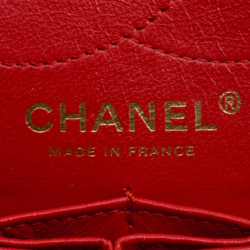 Chanel Bag 2.55 tie and dye Dark red Patent leather ref.338350 - Joli Closet