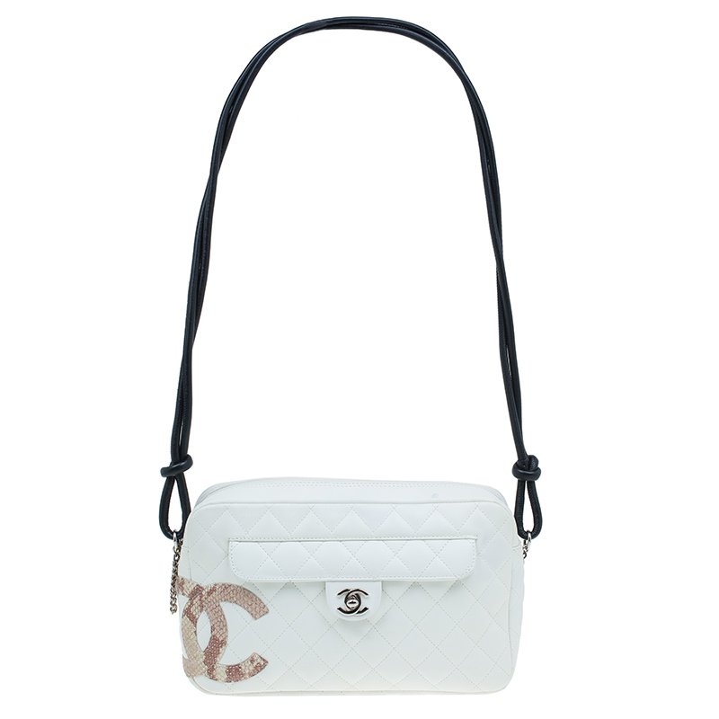 chanel white sling bag