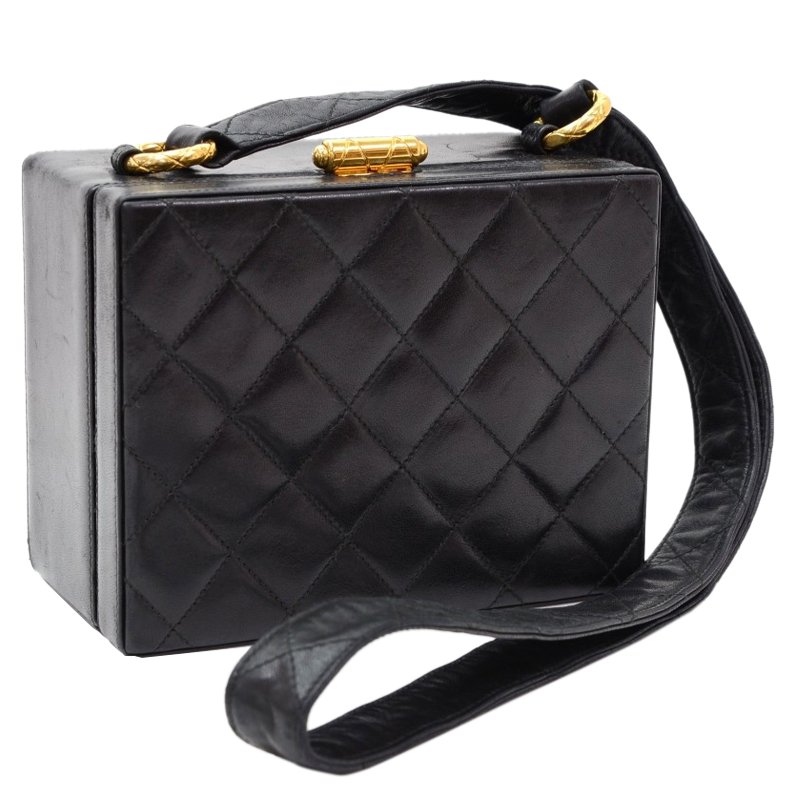 Chanel Vintage Black Quilted Lambskin Box Bag Tortoiseshell Bakelite  Hardware 19961997 Available For Immediate Sale At Sothebys