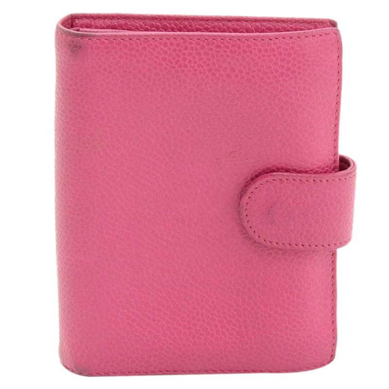 Chanel Pink Caviar Leather Bi-fold Wallet