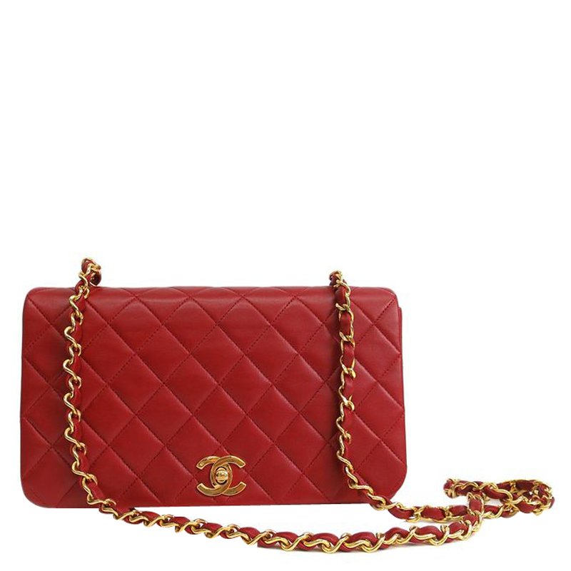 red chanel shoulder bag