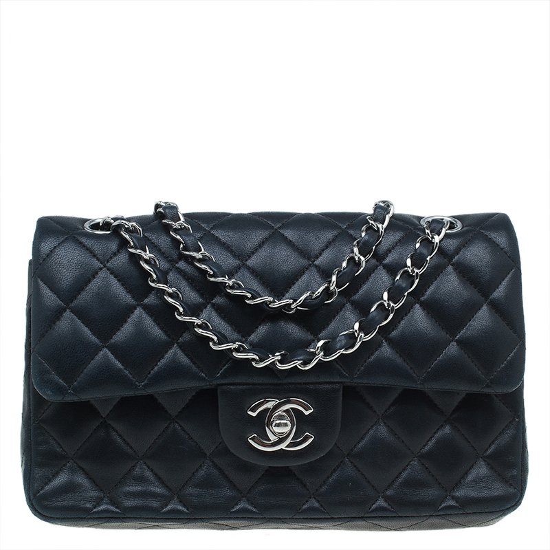 مملوكة مسبقًا Chanel Black Quilted Lambskin Small Classic Double Flap Bag