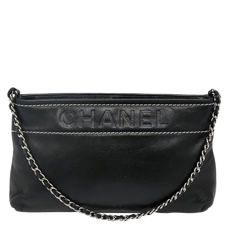 Chanel Black Lambskin LAX Pochette Bag Chanel | TLC