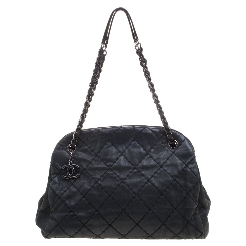 chanel quilted bowler bag