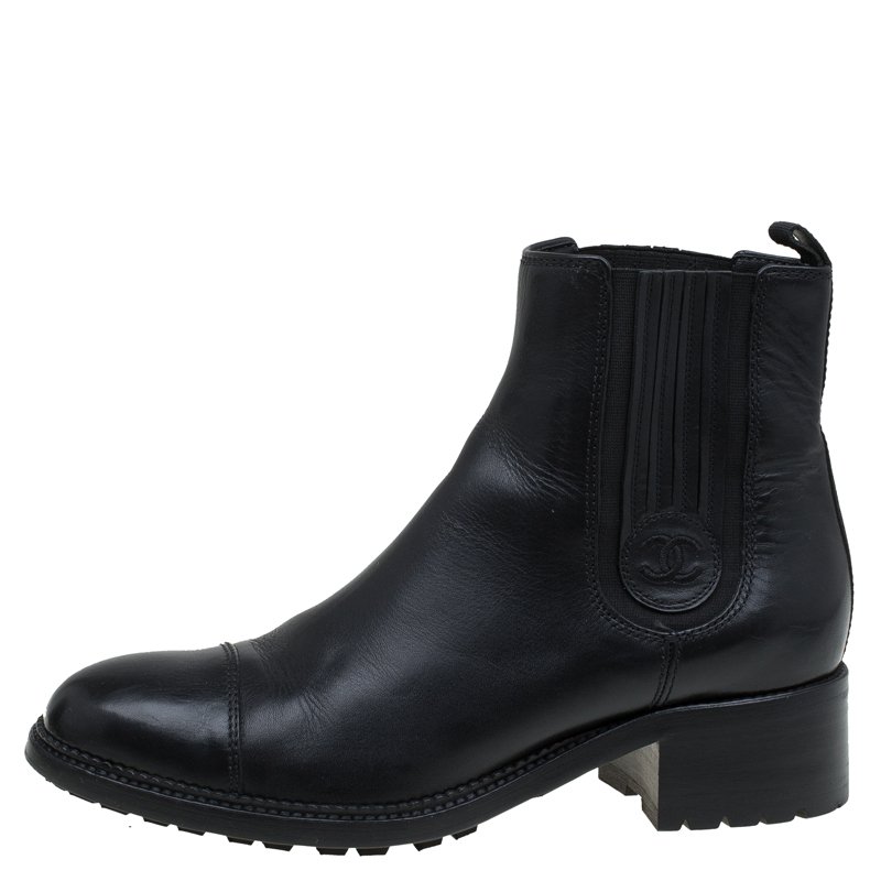 Black Ankle Boots 40 Chanel | TLC