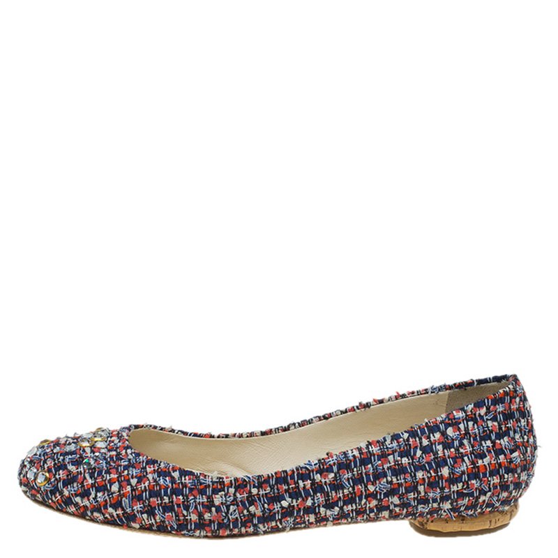 red studded flats