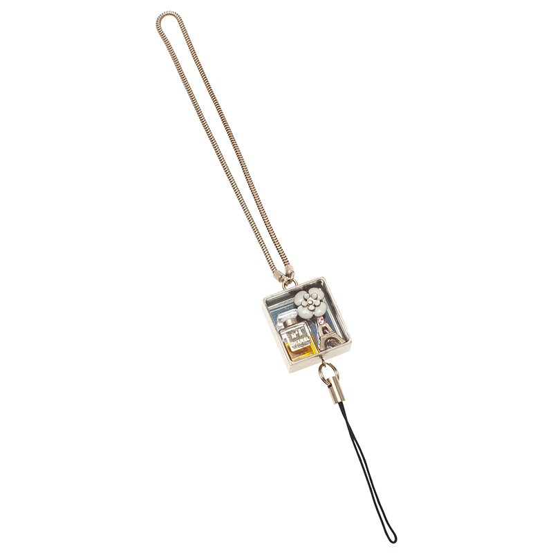Pre Owned Chanel Bronze Eiffel Tower and Perfume Box Bag Charm