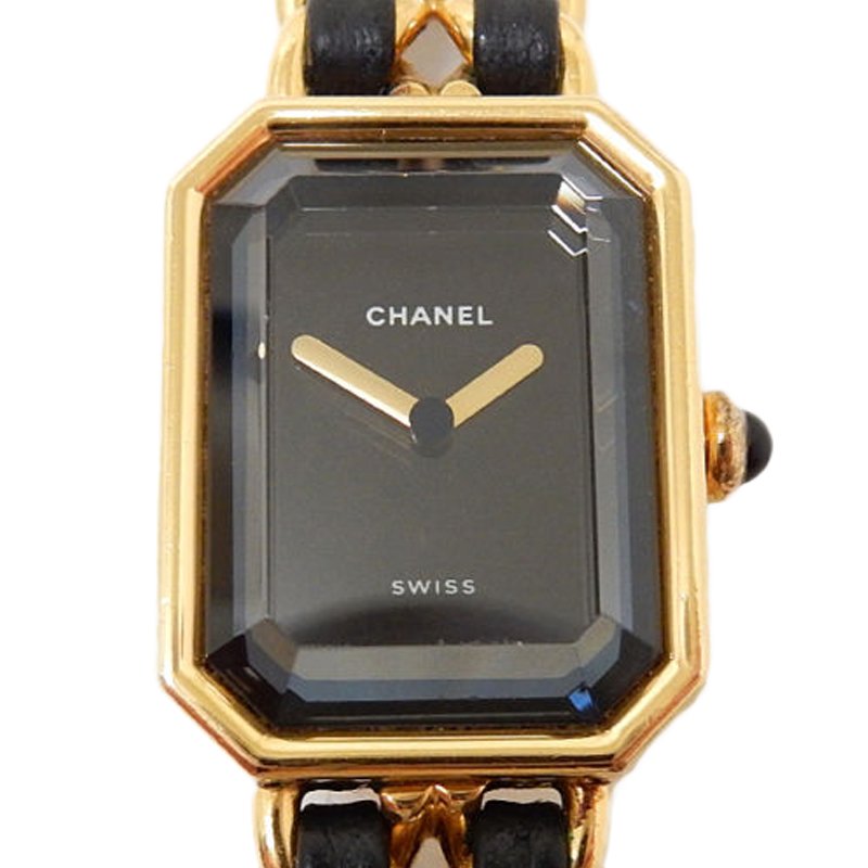 Chanel Black Gold-Plated Stainless Steel Première Women's Wristwatch ...