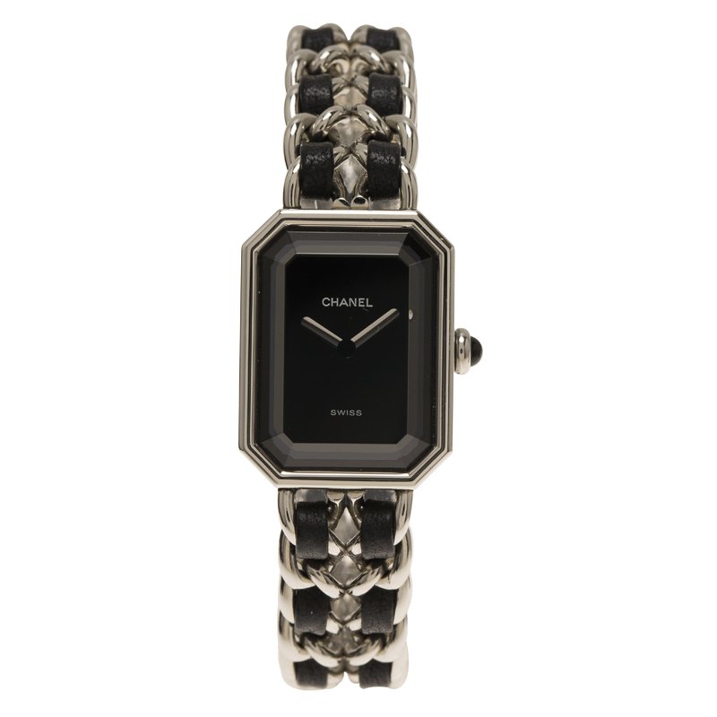 Pre Owned Chanel Black Stainless Steel Premiere Women's Wristwatch 20MM