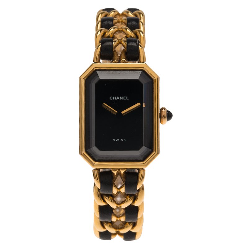 Chanel Black Gold-Plated Stainless Steel Premiere Women's Wristwatch ...