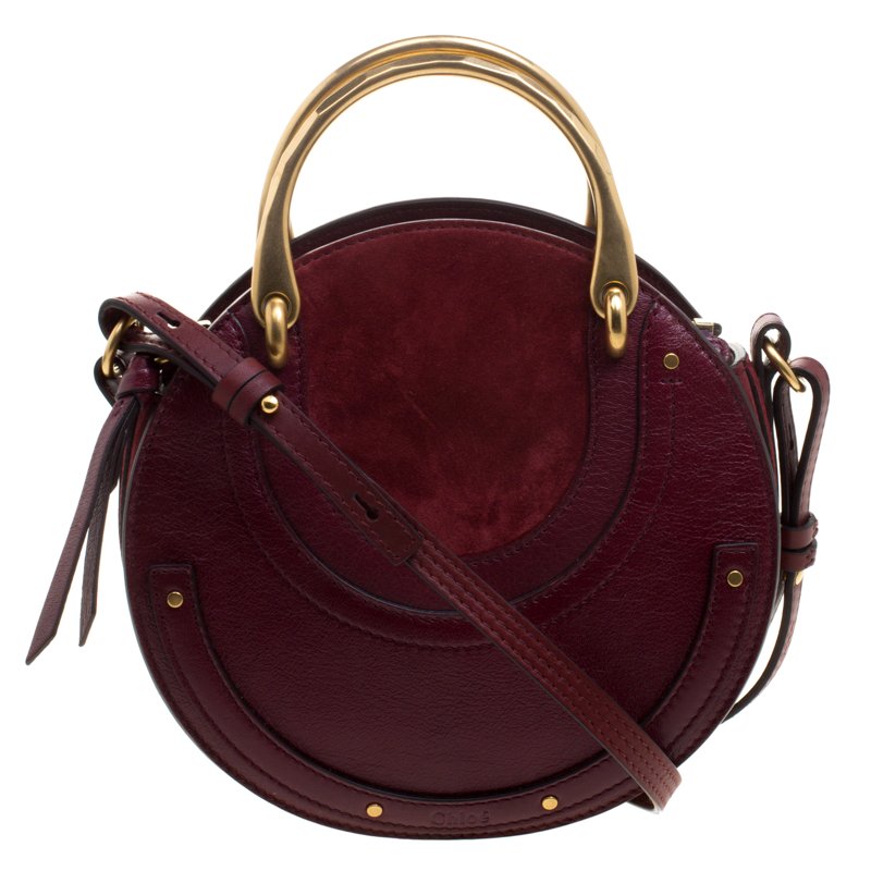 Chloe Burgundy Leather Small Pixie Round Top Handle Bag Chloe | The ...