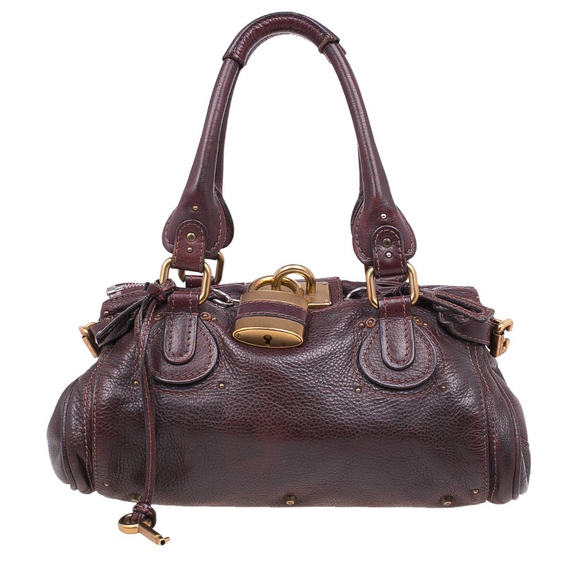 Chloé Paddington Medium Hand Bag Brown Chloe Chocolate Brown Leather Medium Paddington Satchel Bag