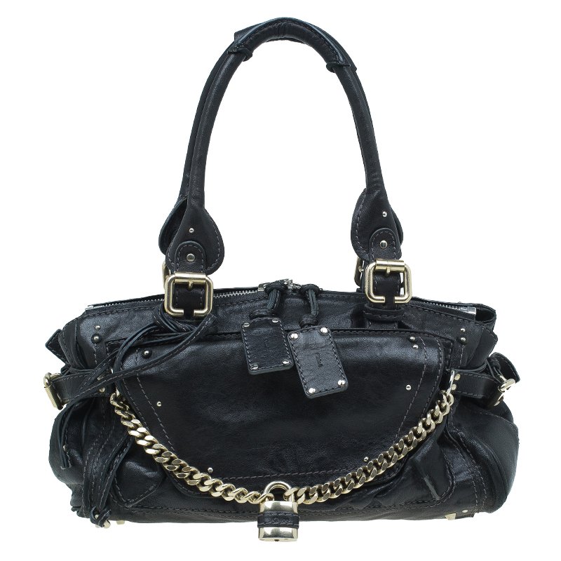 Pre Owned Chloe Black Leather Paddington Capsule Satchel