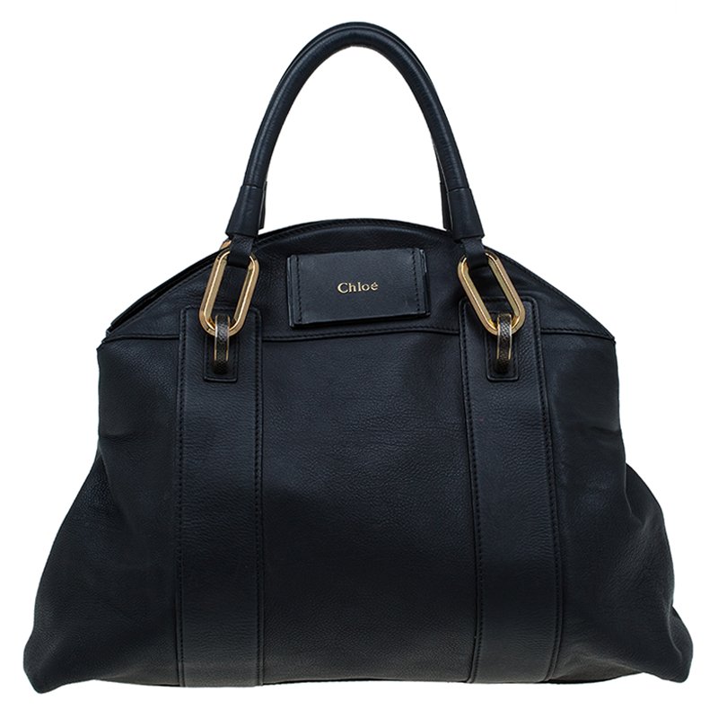 Pre Owned Chloe Black leather Dome Satchel