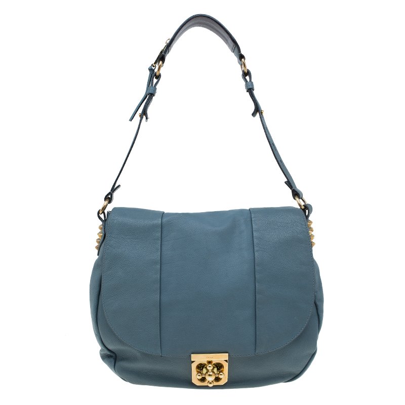 Chloe Dark Grey Leather Elsie Hobo